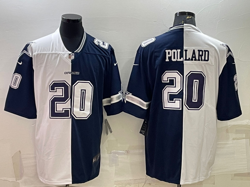 Men's Dallas Cowboys #20 Tony Pollard Navy White Split Vapor Untouchable Limited Stitched Jersey Men's Dallas Cowboys #20 Tony Pollard Navy White Split Vapor Untouchable Limited Stitched Jersey